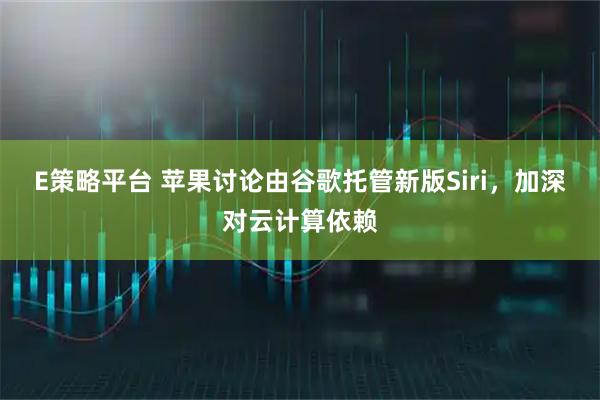 E策略平台 苹果讨论由谷歌托管新版Siri，加深对云计算依赖